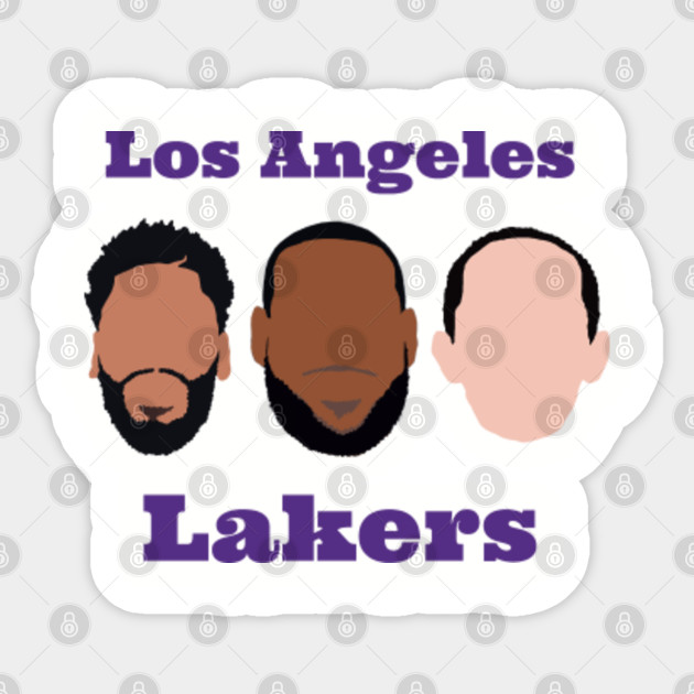 Los Angeles Lakers Lebron James Anthony Davis And Alex Caruso Design Lakers Sticker Teepublic