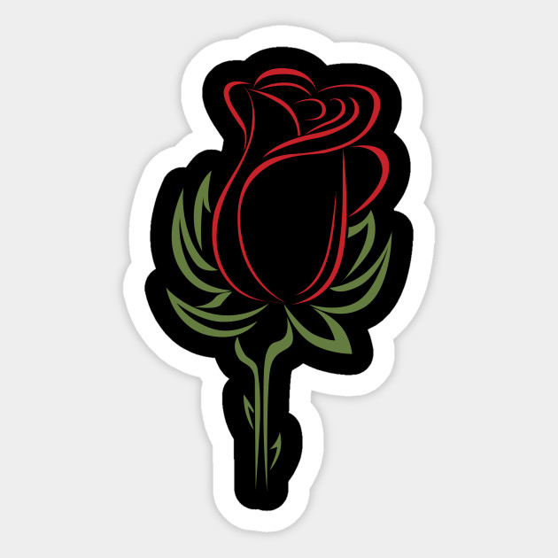 Rose Art Flower Rose Flower Sticker Teepublic