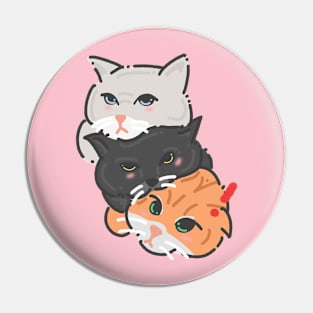 Three Cats Pin