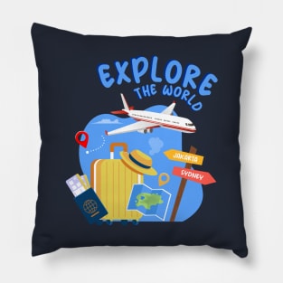 Explore the World Pillow