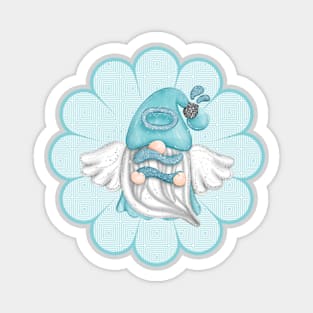 AQUARIUS FLORAL GNOME- HOROSCOPE GNOME DESIGNS BY ISKYBIBBLLE Magnet