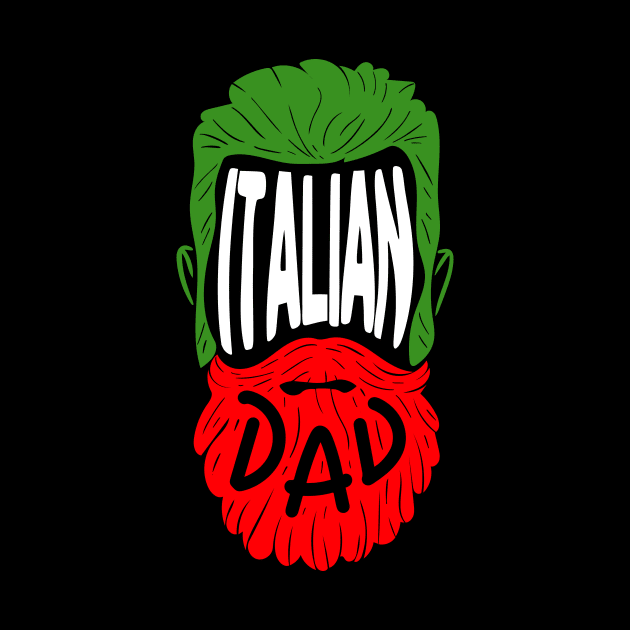 Italian Dad - Tattooed and Bearded T-Shirt by biNutz