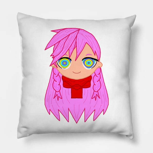 Hanna Meets Kaa - Hanna face (3) Pillow by FFSteF09