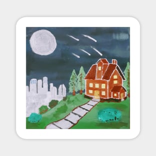 Home by the Cityside Painting Magnet