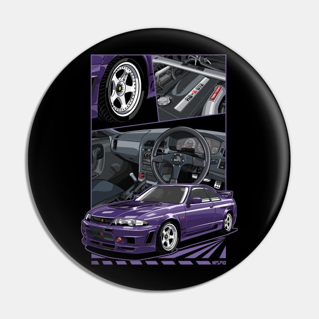 Night Drive with Purple Monster Pin by Aiqkids Design