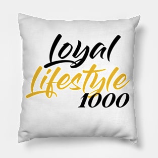 LOYAL LIFESTYLE 1000 - "Original Stacked Logo" Pillow