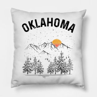 Oklahoma State Vintage Retro Pillow