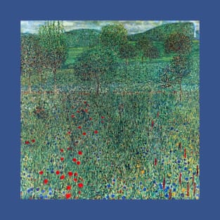 Flower Field in Litzlberg by Gustav Klimt T-Shirt