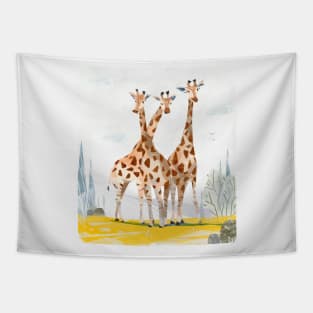 Tripple Giraffe Tapestry