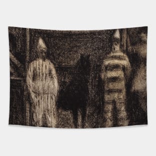 Sidewalk Show by Georges-Pierre Seurat Tapestry