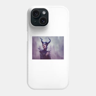 Maleficent inspired water colour Phone Case