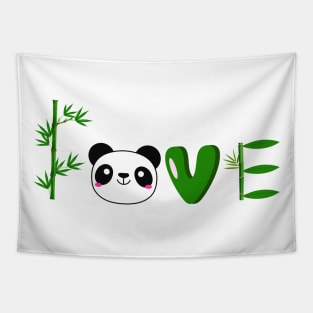 Love Panda, Panda Love, Panda And Bamboo Tapestry