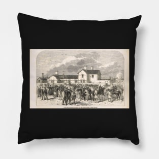 New railway station Epsom Downs 1865 Pillow