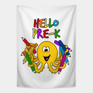 Hello Pre-K Octopus, First Day Of School Tapestry