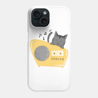 Cat and radio Phone Case