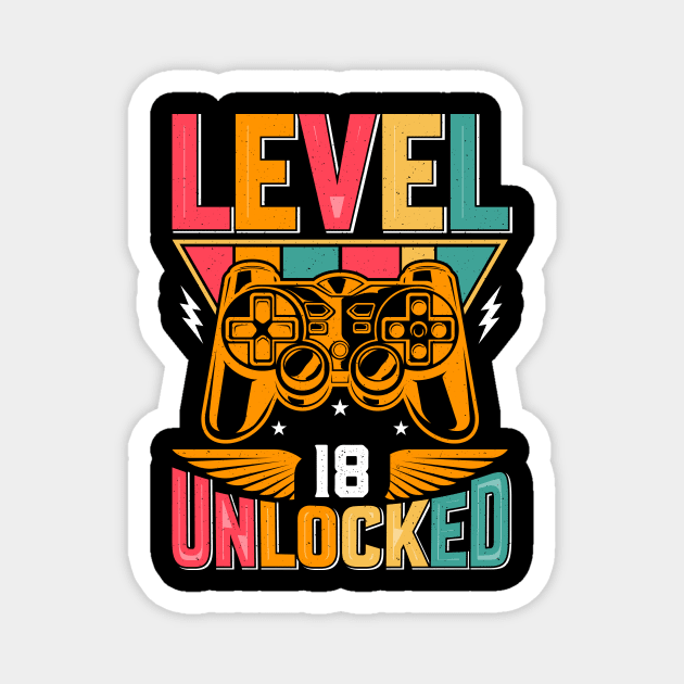 Level 18 Unlocked Awesome Since 2005 Funny Gamer Birthday Magnet by mo designs 95