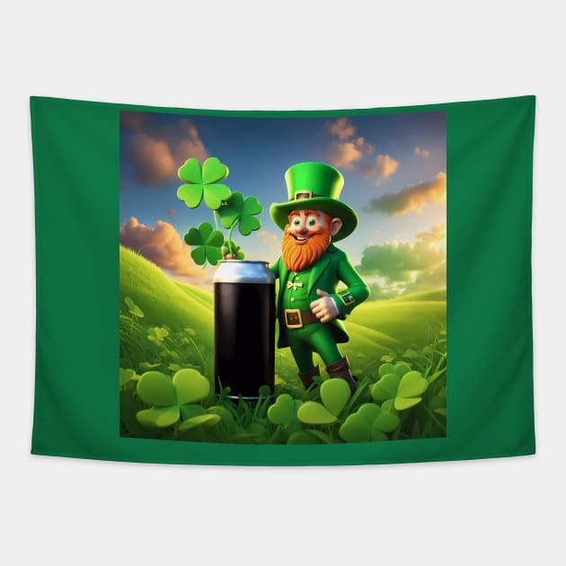 Folk Art Leprechaun Tapestry by Colin-Bentham