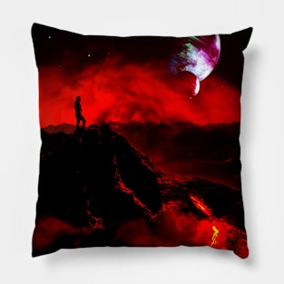 Red planet Pillow