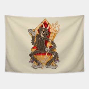 Devil Look Vintage Cartoon Fan Art Design Tapestry