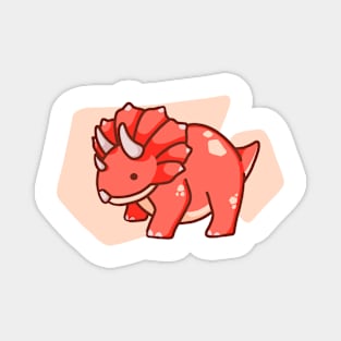 Cute chubby dinosaur, dino, triceratops Magnet