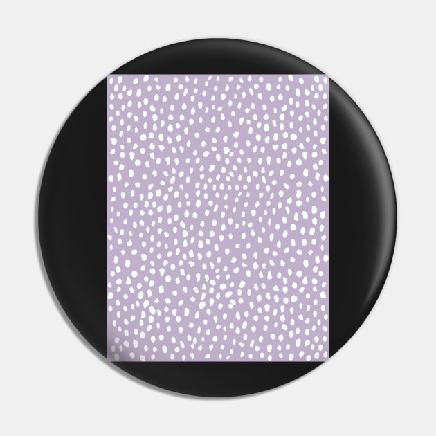 Lavender Dalmatian Print Pin by cait-shaw