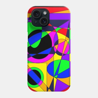 colorful abstract emoji face Phone Case