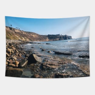 Oceanside Cliff at Point Fermin Park Tapestry