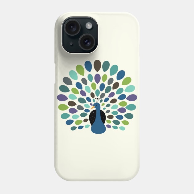 Peacock Time Phone Case by AndyWestface