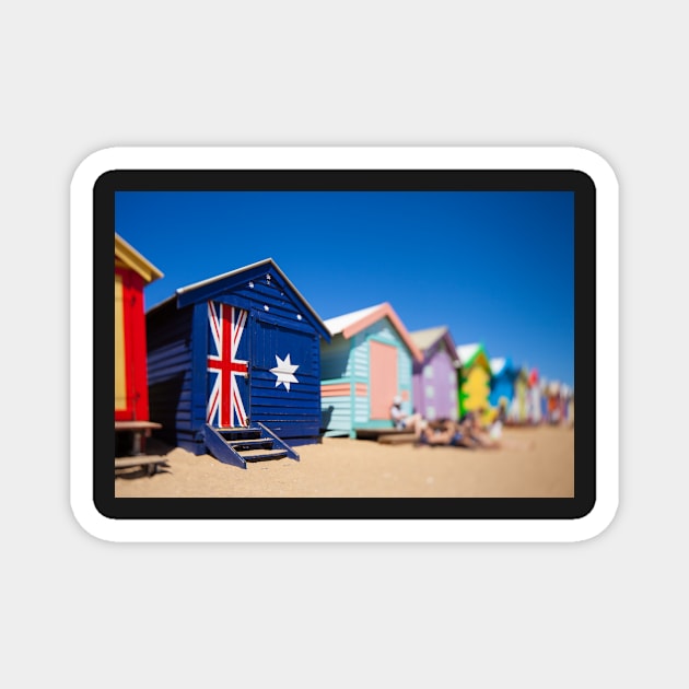 Brighton Bathing Boxes Magnet by melbournedesign