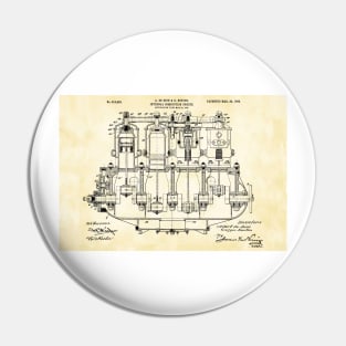 De Dion 1908, Engine ,original patent drawing Pin