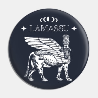 Lamassu Illustration V2 (white print) Pin