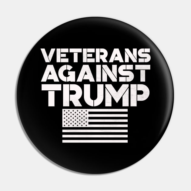 Veterans Against Trump Typography Design Pin by StreetDesigns