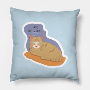 Cat in Coronavirus Pillow