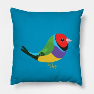 Cute gouldian finch Pillow