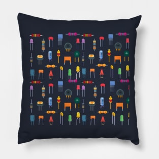 Electronics components collection Pillow