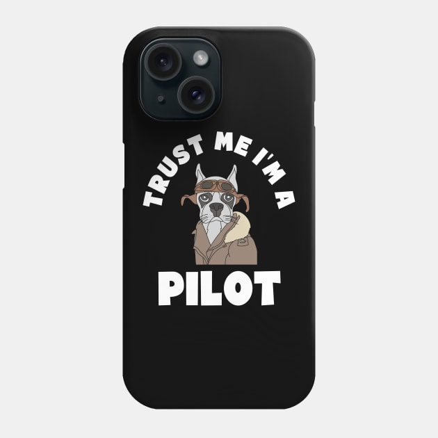 Trust Me I'm a Pilot. Cartoon Dog Phone Case by VFR Zone