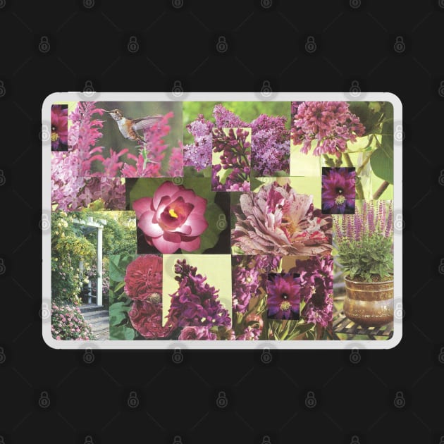 Purple Flowers Collage by The Golden Palomino