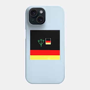 Sporty German Design on Blue Background Phone Case