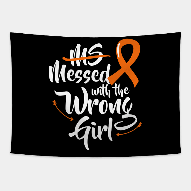 Ms Messed With The Wrong Girl Wear Orange Tapestry by tanambos