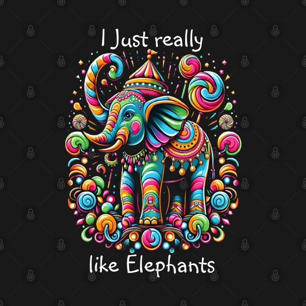 Vibrant Elephant Wearing a Whimsical Hat by coollooks