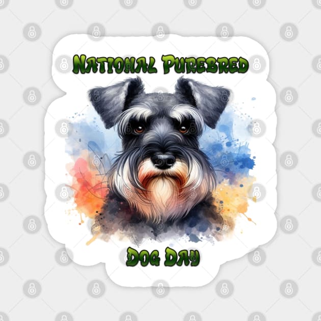 Proud Schnauzer on Purebred Dog Day Magnet by coollooks