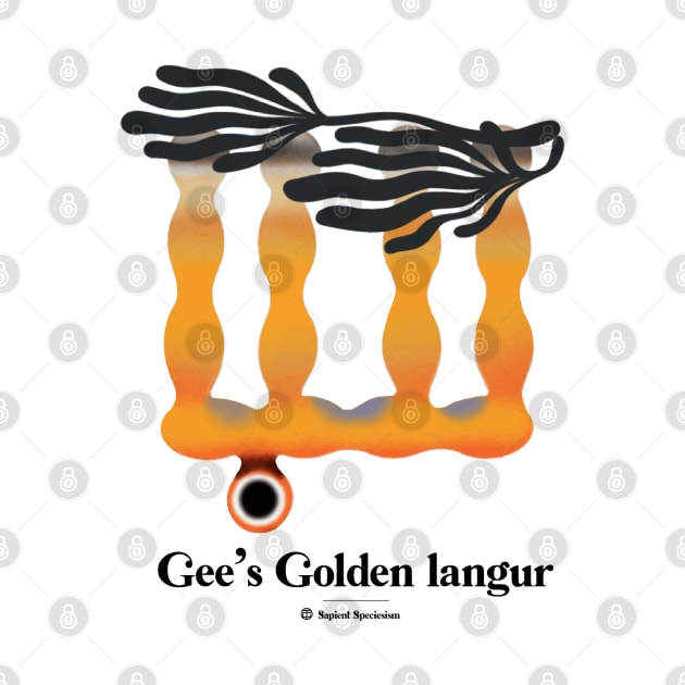 Bold monkey print "Gee Golden Langur" by RockPaperScissors