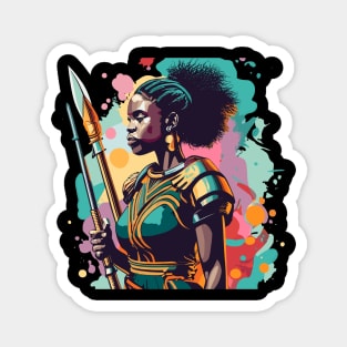 African Woman Warrior Magnet