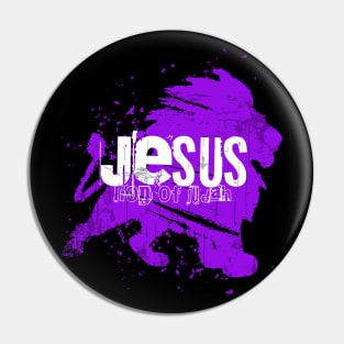 Jesus - Lion of Judah - Streetwear - Purple Pin