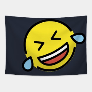 Rolling on the Floor Laughing Emoji Tapestry