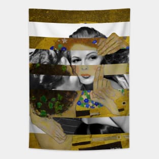 The Kiss by Gustav Klimts and Rita Hayworth with Glenn Ford Tapestry