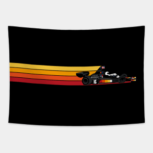 Retro 70s Race Car Tapestry