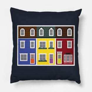 Newfoundland Row Houses || Newfoundland and Labrador || Gifts || Souvenirs Pillow