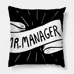 Mr Manager (white) Pillow