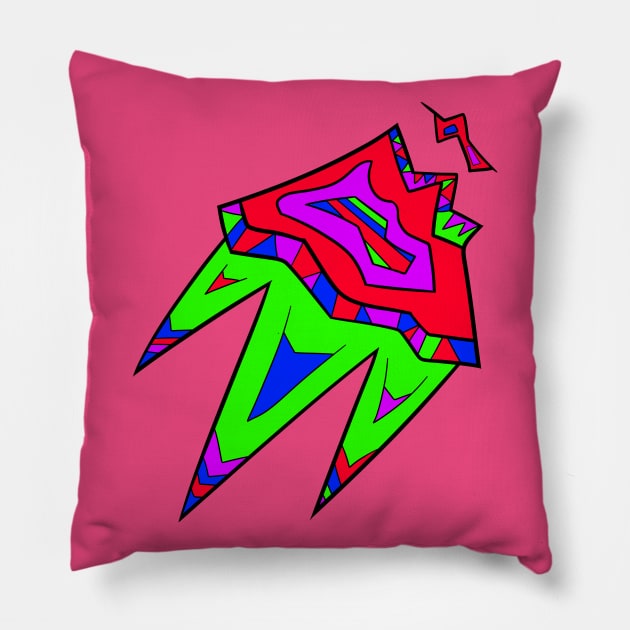 Hot Red Jellyfish Pillow by VazMas Design